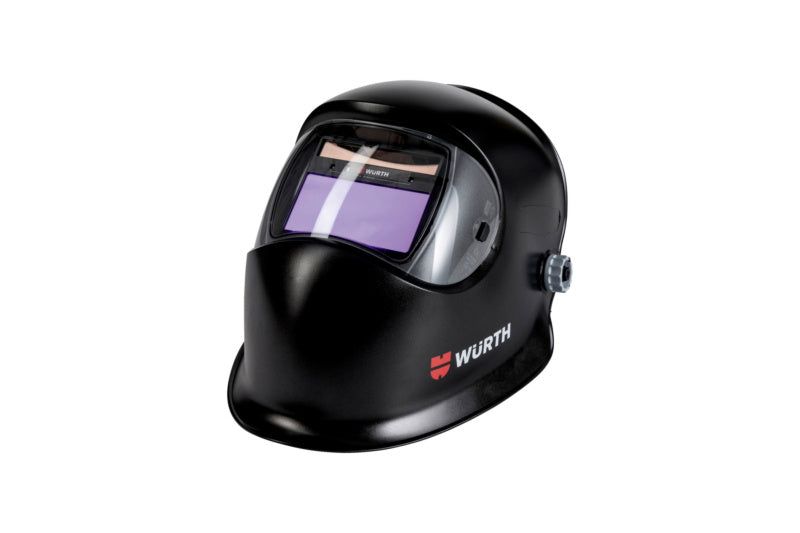 Schwarzer Schweißerhelm SHWSHELM-WSH3 mit verstellbarem Kopfriemen und Sichtfenster Stufe 10-11