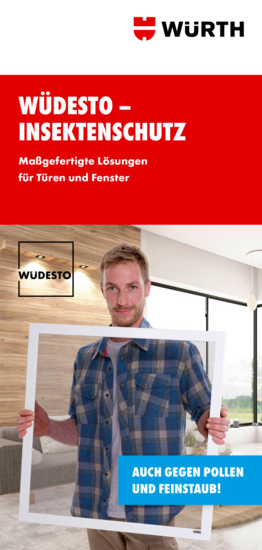 Packung mit 100 Einheiten Insektenschutz Zubehör ENDKDEFLYER-F.INSSHTZ für Fenster und Türen