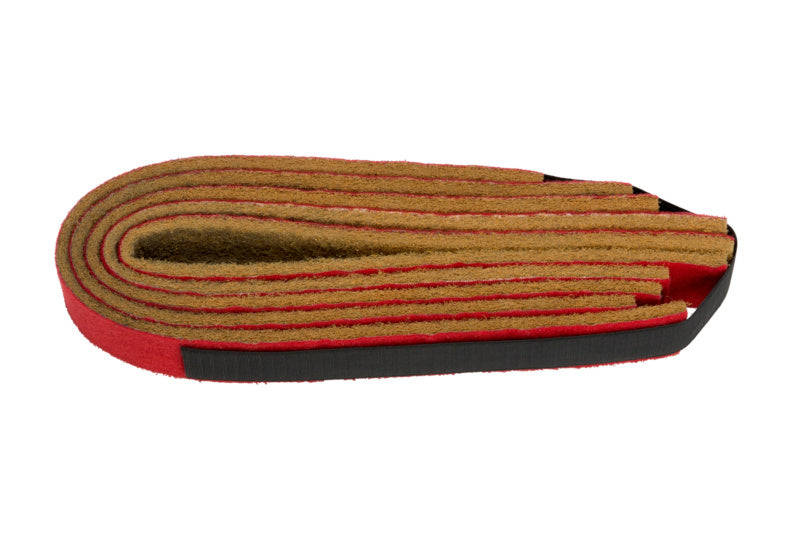 Schleifband aus Vlies mit Körnung K180, 40x600mm, für Metall- und Holzverarbeitung.