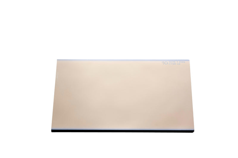 Transparente Schweißerschild-Zubehörplatte aus Verbundglas, 90x110 mm, für Schweißhelme.