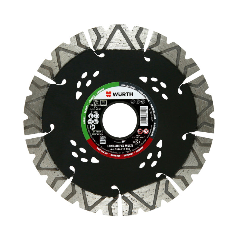 Runde Diamanttrennscheibe TSHB DIA LL mit 230 mm Durchmesser und spezieller Diamantmatrix.