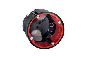 Zehn robuste GERVERBDO-Wanddosen, 68 mm Durchmesser, 61,5 mm Tiefe, VDE-zertifiziert.