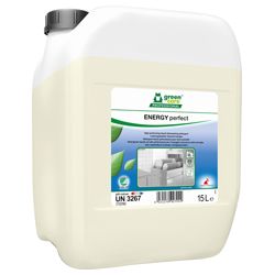 15L Kanister mit "Energy Perfect" Etikett aus robustem Kunststoff.