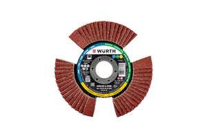 Lamellenfächerschleifscheibe LAMESICHTSHB mit robustem Design und hochwertiger Schleifmittelbeschichtung.