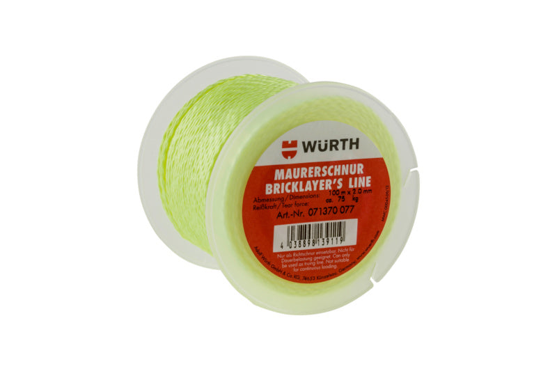 Maurerschnur-MAURSHNR-FLUORES-GELB-D2,0MM-L100M     Verpackungsinhalt    1 Einheit