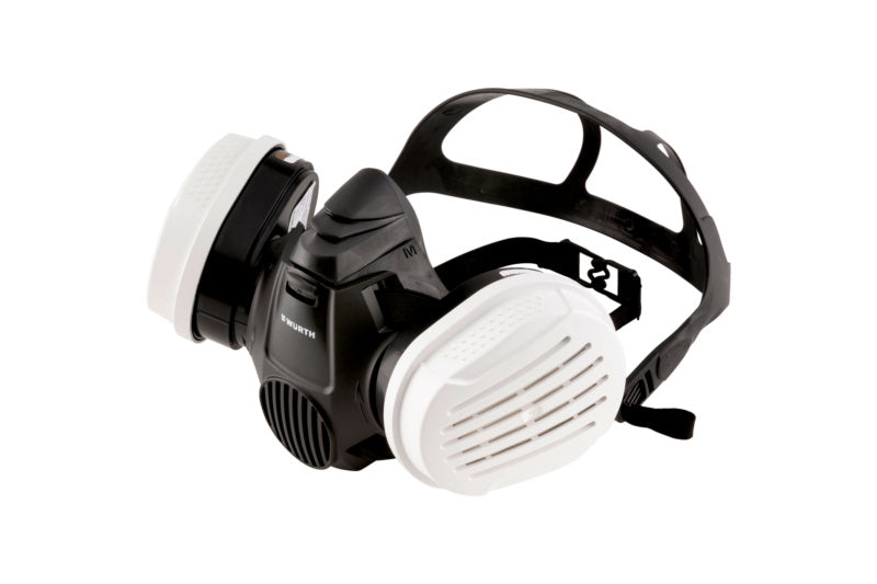 Drei Halbmasken in verschiedenen Designs, ideal für Handwerker und kreative Anwendungen.