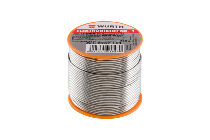 Elektroniklot LOT NR1 mit Widerständen, Kondensatoren, Transistoren, LEDs, Mikrocontroller und Zubehör.