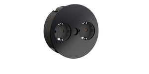 Schwarzer, matter Handwerkerbedarf STEDO-TI-EST-2-2XSHTZKONT mit robustem Design.