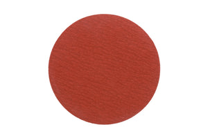 Runde Schleifscheibe aus Gewebe mit Klettverschluss und 125 mm Durchmesser.