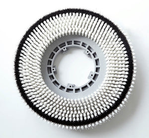 Schrubbürste Standard mit 530mm Durchmesser und weißen Borsten.