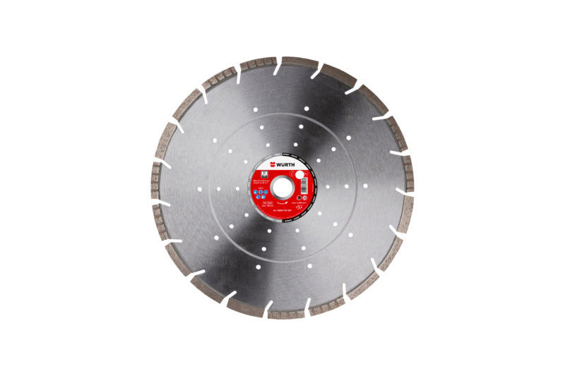 Diamanttrennscheibe TSHB DIA für Beton und Asphalt mit Kühlschlitzen und Segmentdesign.