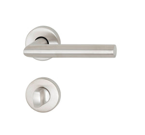 Türdrücker aus Edelstahl für WC-Türen mit ergonomischem Design und rostfreier Oberfläche.