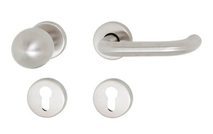 Edelstahl-Türdrücker TD-A2-A102-ROS mit glatter Oberfläche und ergonomischem Design.