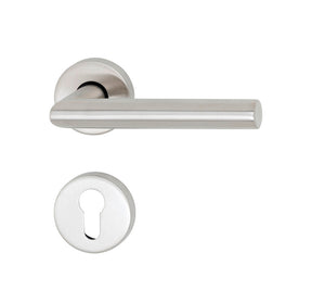 Edelstahl-Türdrücker TD-A2-A105-ROS mit ergonomischem Design für Wohn- und Privatbereich.