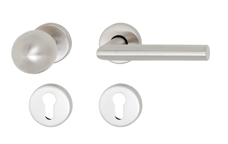 Türdrücker aus Edelstahl mit ergonomischem Design für Wohn- und Privatbereich, Modell TD-A2-A105-ROS.