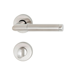 Türdrücker aus Edelstahl mit satinierter Oberfläche für Wohn- und Privatbereiche, Modell TD-A2-A111-ROS.