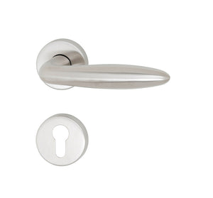 Türdrücker aus Edelstahl mit modernem Design für Wohn- und Privatbereiche, Modell TD-A2-A114-ROS.