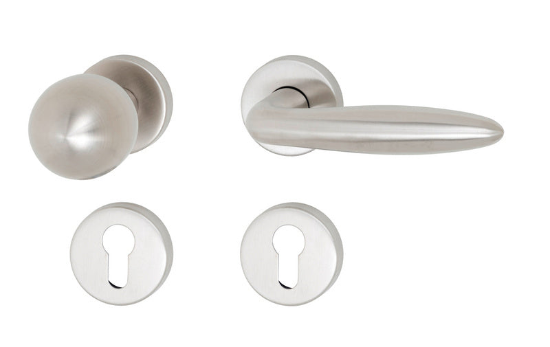 Türdrücker aus Edelstahl mit schlankem, modernem Design für Wohn- und Privatbereich.