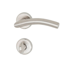 Türdrücker aus Edelstahl mit glattem Griff und CLICKFIX-Montage für Wohn- und Privatbereich.