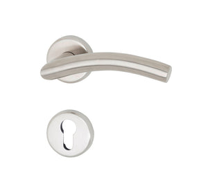 Edelstahl-Türdrücker TD-A2-A207-CLICKFIX mit modernem Design und glattem Griff.