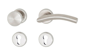 Edelstahl-Türdrücker TD-A2-A207-CLICKFIX mit modernem Design und glattem Griff.