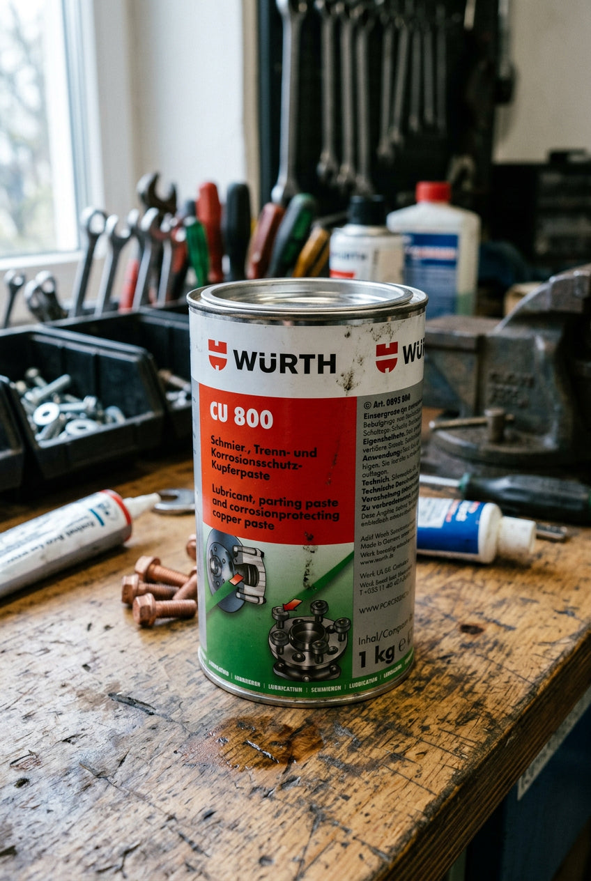 Würth Kupferpaste und Spray Set hitzebeständig bis 1100°C für Korrosionsschutz und Schmierung