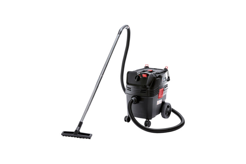 Nass- und Trockensauger Elektro mit ergonomischem Griff und HEPA-Filter für effektive Reinigung.