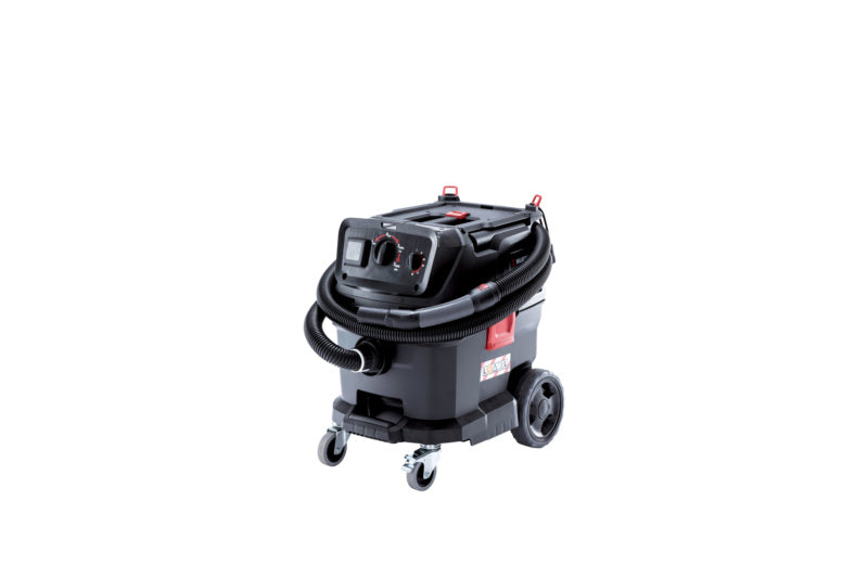 Nass- und Trockensauger Elektro mit ergonomischem Griff und HEPA-Filter für vielseitige Reinigung.