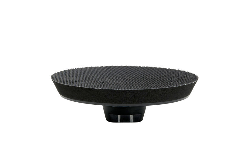 Runder Stützteller Polierpad STUETZTE mit Befestigungssystem für verschiedene Oberflächen.