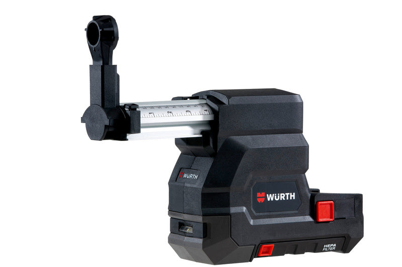 Absaugvorrichtung für Akku Maschinen mit ergonomischem Design und robusten Materialien.