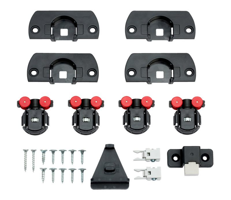 Schiebetürbeschlag redoslide-M in robustem Design, geeignet für Türen bis 80 kg.