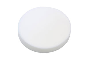 Rundes, schwarzes Polierpad mit 200 mm Durchmesser und 30 mm Dicke, ideal für Poliermaschinen.