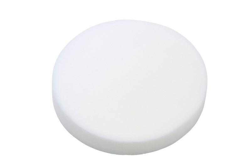 Rundes, schwarzes Polierpad mit 200 mm Durchmesser und 30 mm Dicke, ideal für Poliermaschinen.