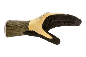 Sechs Schnittschutzhandschuhe Softflex W130 mit rutschfester Oberfläche und anatomischer Passform.