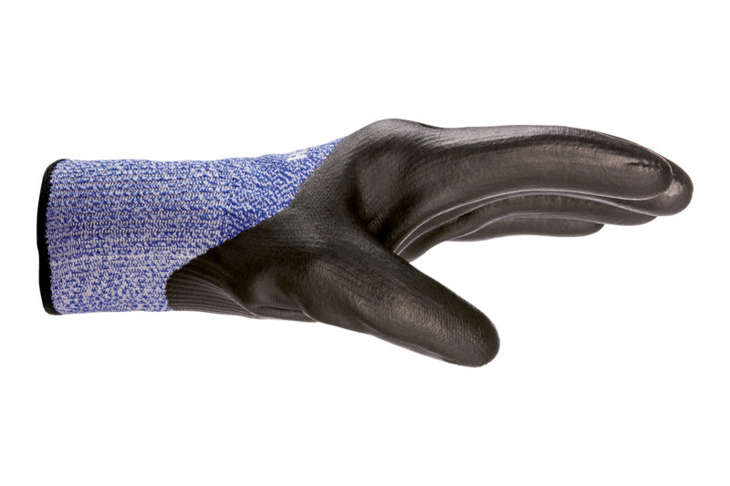 Schnittschutzhandschuhe in grau mit rutschfester Oberfläche und ergonomischem Design.