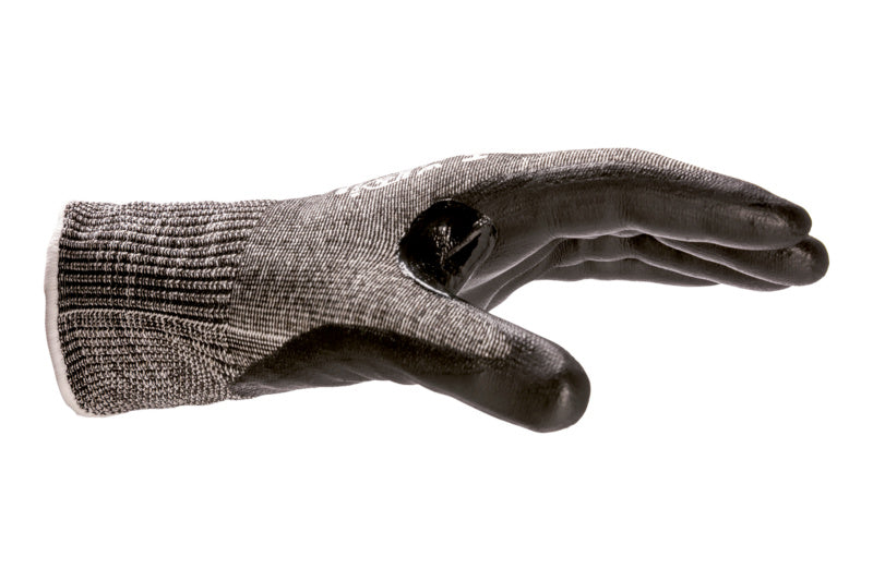 Schnittschutzhandschuh Level D, Größe 10, schwarz-grau, 6er Pack, robust und atmungsaktiv.