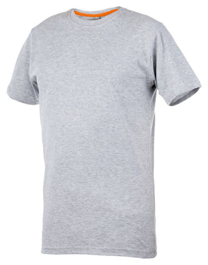 Graues Arbeitsshirt JOB+ mit Brusttasche und klassischer Passform aus robustem Material.