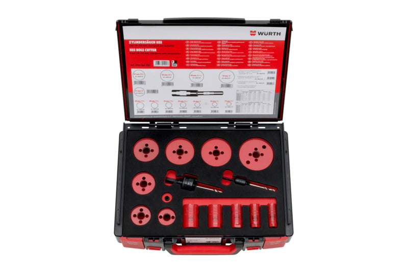 Zylindersäge Sortiment mit verschiedenen Größen und robustem Werkzeugstahl für präzise Schnitte.