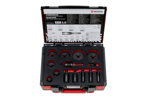 Set mit verschiedenen Zylindersägen aus robustem Werkzeugstahl für präzise Schnitte.