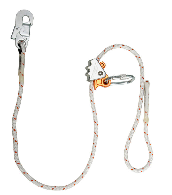 Seil Mastsicherung mit integriertem Seilverkürzer, 2 Meter lang, wetterbeständig und robust.