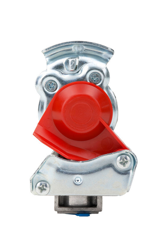 Roter Kupplkpf-Filter mit M16x1.5 Gewinde und Deichselhängung, 6 Einheiten sichtbar