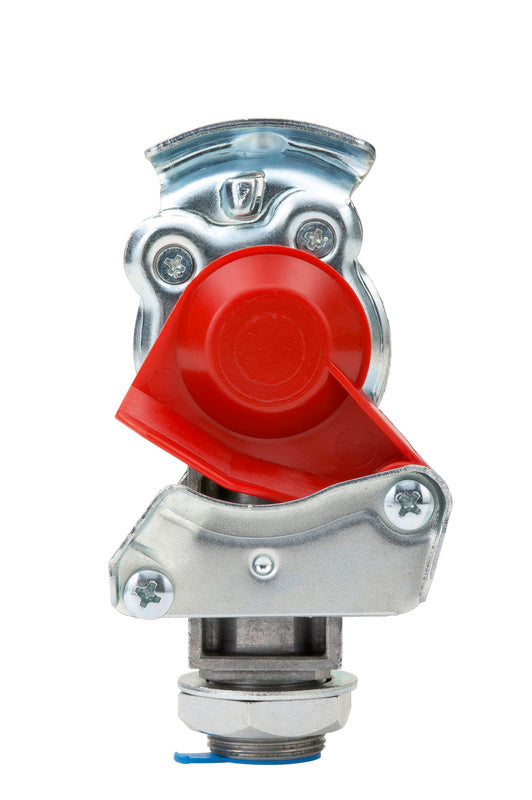 Red M16x1.5 filter with a cylindrical shape and threaded ends for secure attachment.