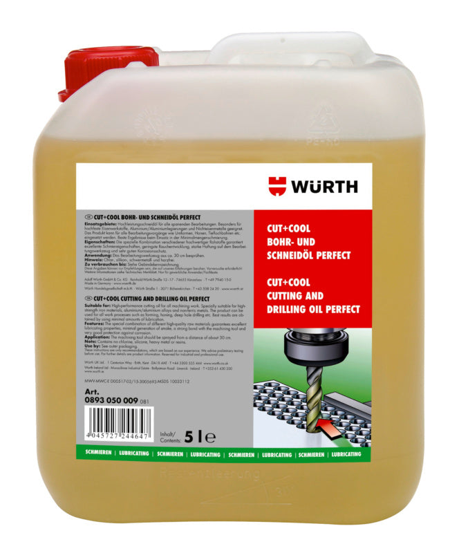 Schneidöl-SHNDOEL-PERFECT-(CUT) in einer praktischen Flasche für präzise Schmierung.