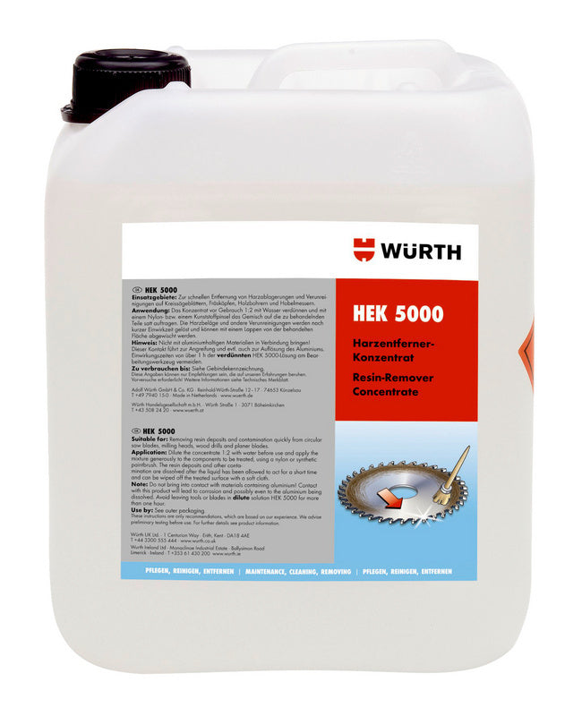 5-Liter-Kanister mit Harzentferner HARZENTF-HEK5000 zur effektiven Entfernung von Harz und Kleber.