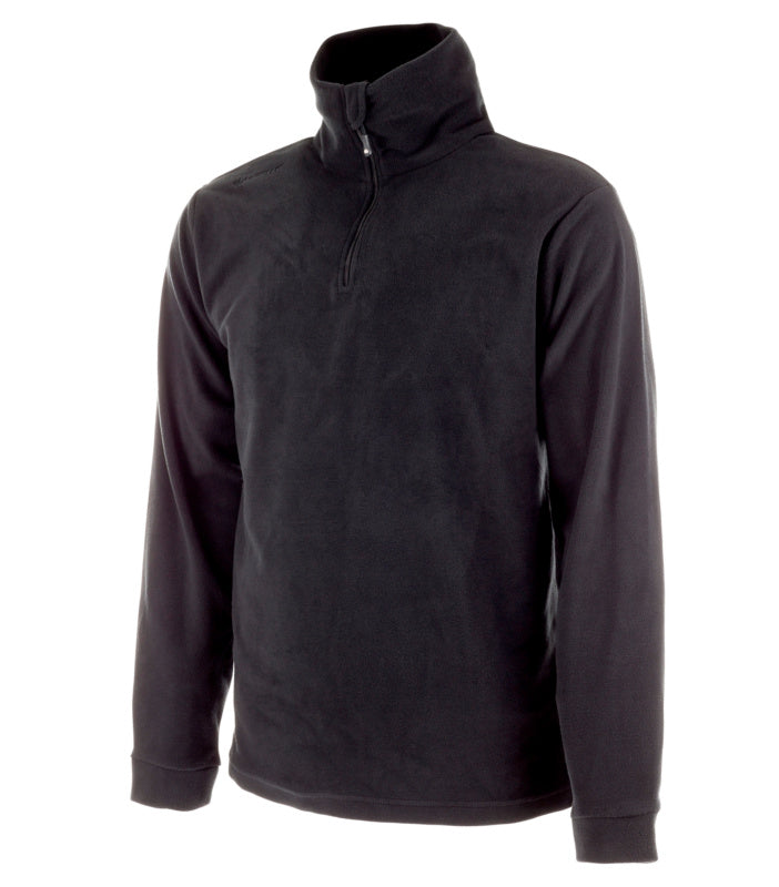 FLEECE HALF ZIP LUCA SCHWARZ 3XL