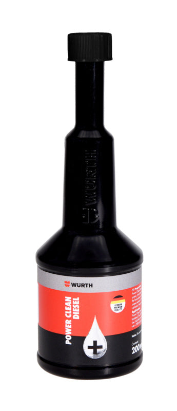 Reinigerzusatz für Einspritzanlagen in einer transparenten Flasche mit blauer Etikettierung.