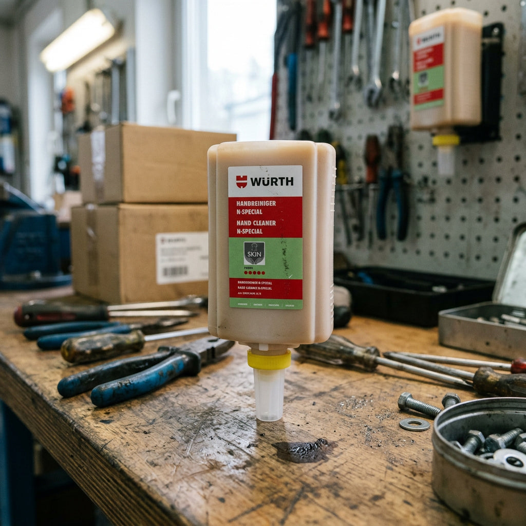 Würth Handreiniger HNDREINIG-(N-ACTIVE) – Hautneutraler Handreiniger 1Sie kennen das Problem: Nach einem langen Arbeitstag sind Ihre Hände voller hartnäckiger Verschmutzungen wie Schmierstoffe, Farbe oder Harze. Das ständige Reinigen kArbeitsschutzWürth HandreinigerMarktplatz24