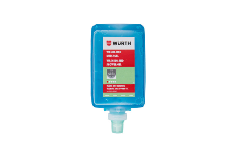 Blaues Wasch- und Duschgel in einer 1500 ml Flasche mit frischem Duft und sanfter Formel.