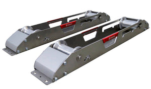 Zwei KBLABROLL-Abroll-Schienen WS900 mit 850 kg Tragfähigkeit in robuster Ausführung.