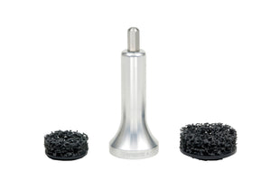 Halter Schleifscheibe aus Nylon mit robustem Design für präzises Schleifen und Polieren.